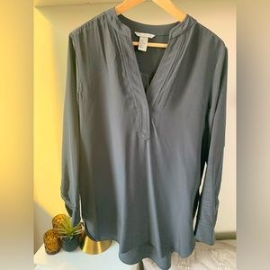 H&M grey silk tunic
